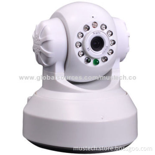 CCTV CMOS IP Camera, IR Night Vision, P2P, Wireless, Plug-and-play Function